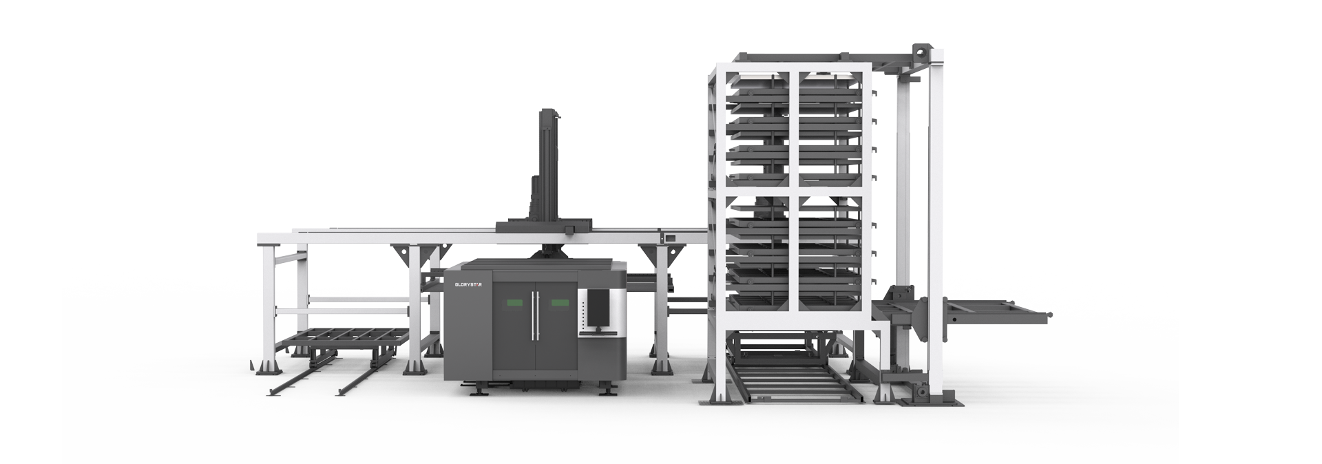 力星激光板材自动上下料库系统-无人化、全自动加工生产